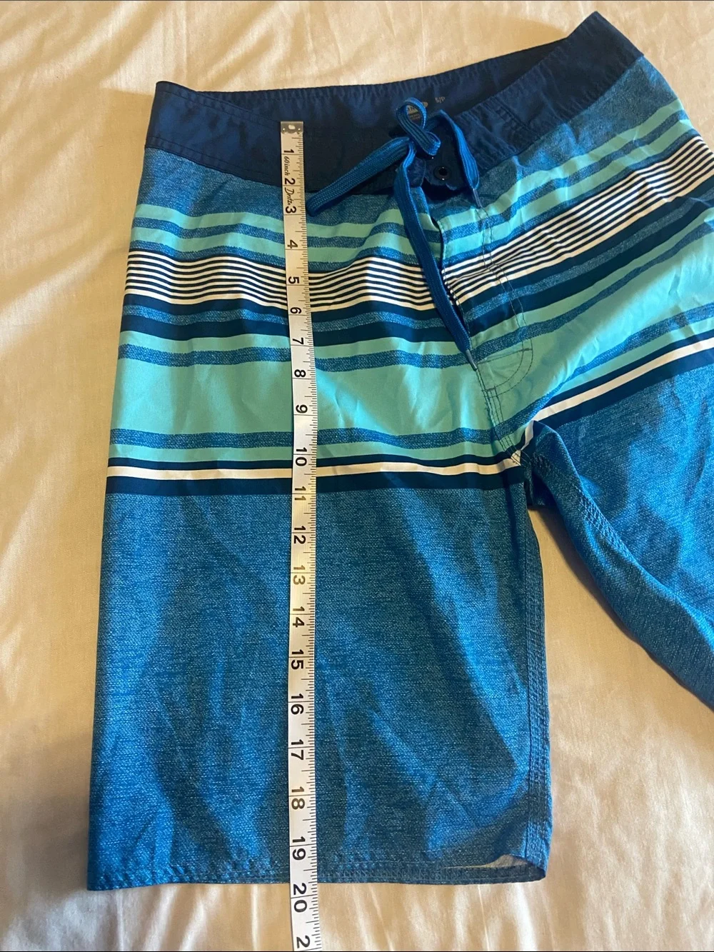Old Navy Blue Striped Swim Board Shorts